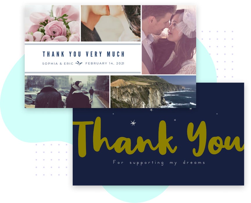 BeFunky Thank You Card templates