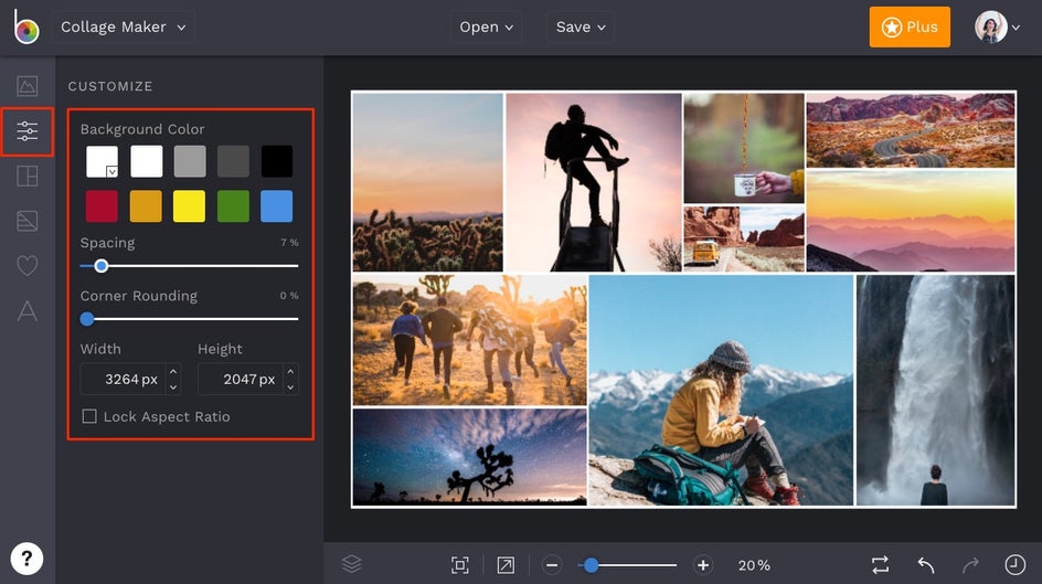 how to customize photo collage online in BeFunky