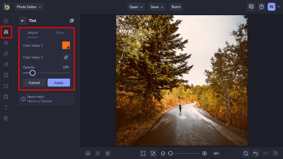 adjust the tint of your instagram post