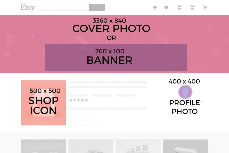 Sizing for Etsy Images