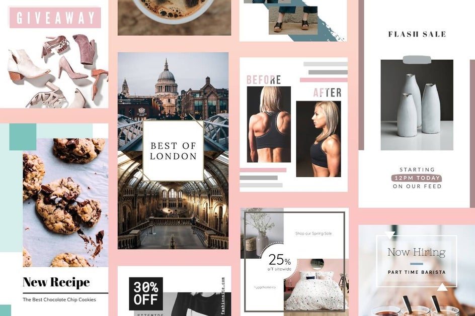 Instagram Story design templates and Instagram Post design templates