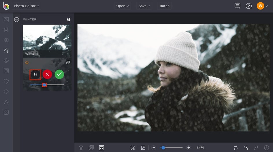 how to add snow overlay to photos