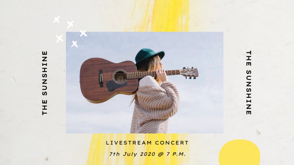 live stream concert twitter graphic template