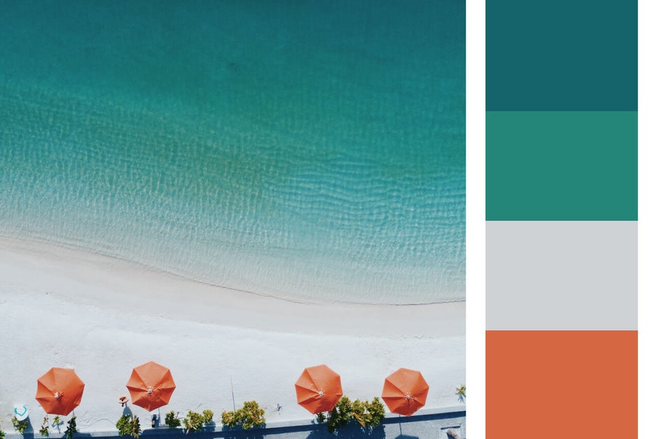 hex color picker beach scene