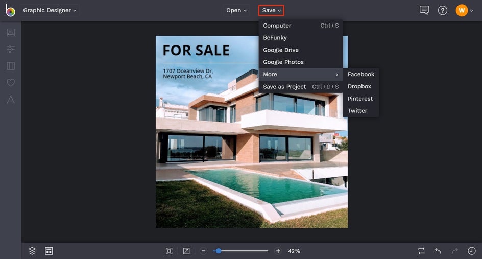 how to create social media graphics for real estate in BeFunky