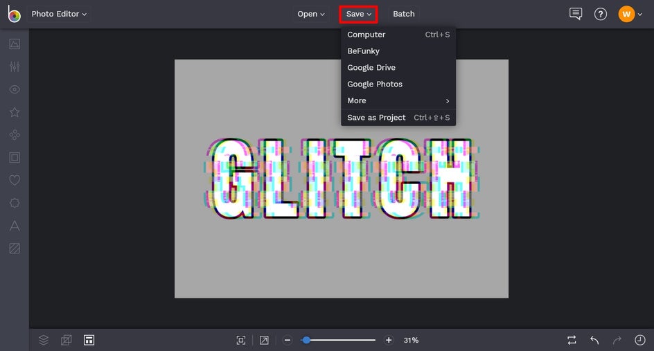 Save Your Glitch Text Art