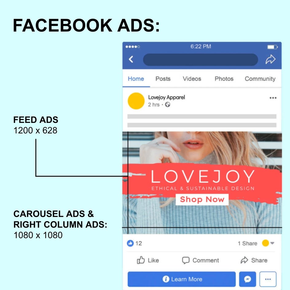 Facebook Ad Sizing