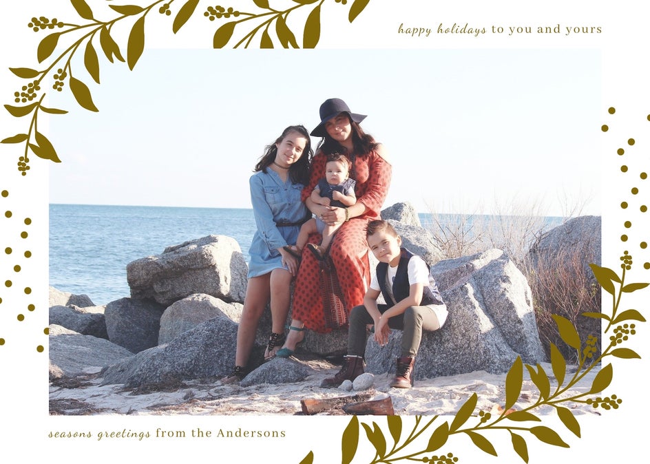 holiday card before