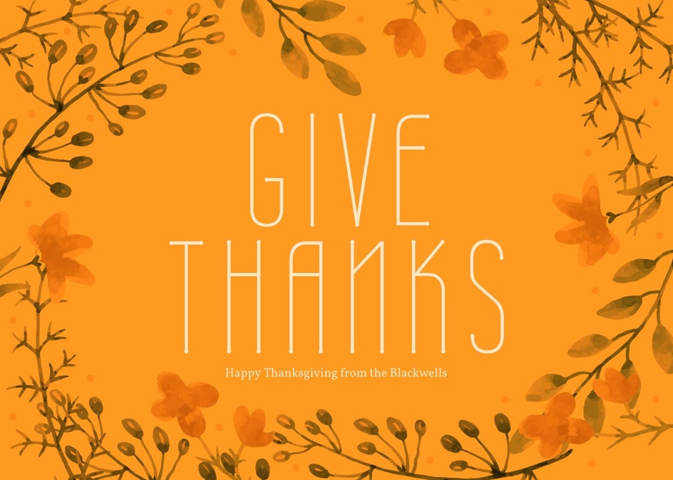 thanksgiving card minimal