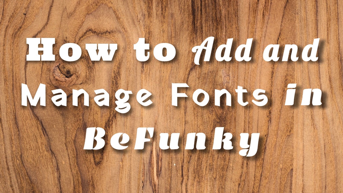 add and manage fonts