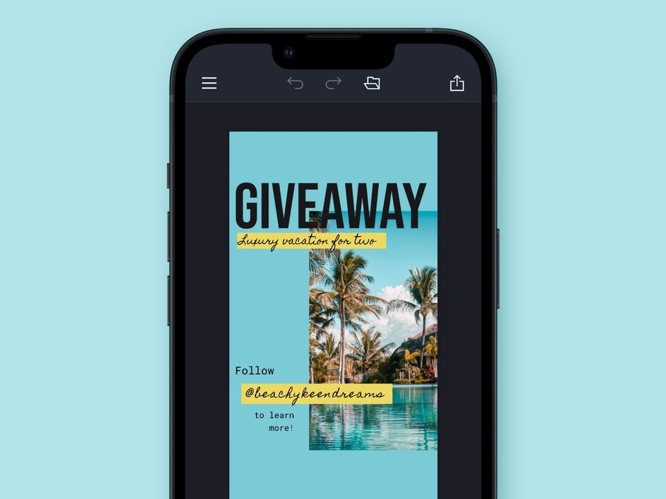 insta giveaway mobile
