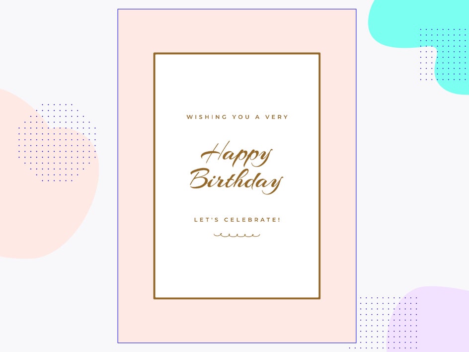 adult birthday card elegance