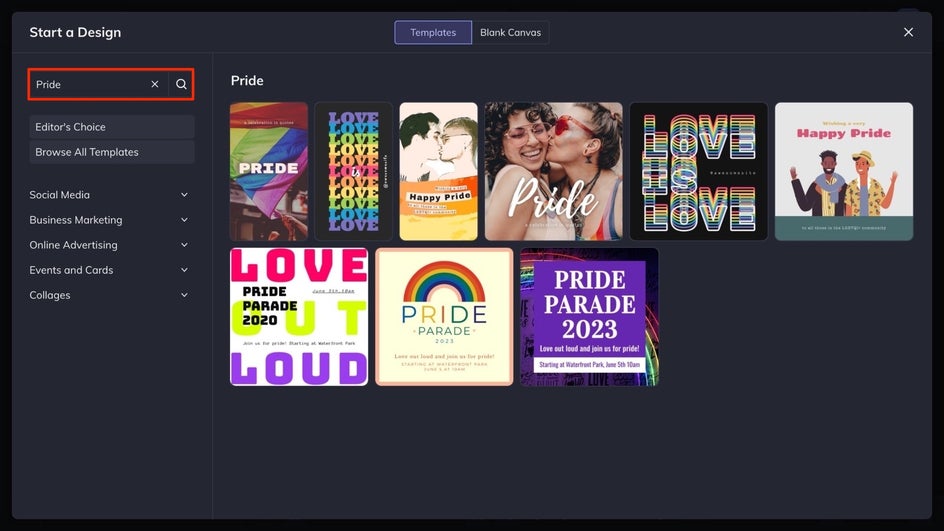 pride templates