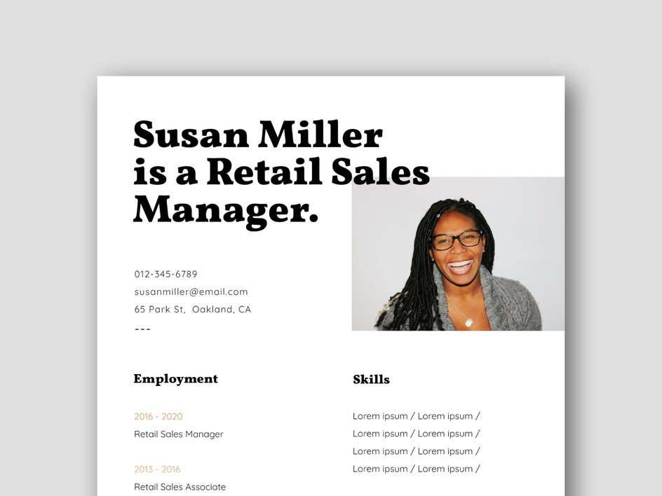 resume white space